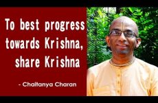 To best progress towards Krishna, share Krishna | Gita 18.68