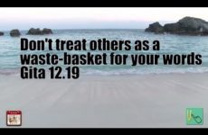 Don't treat others as a waste-basket for your words Gita 12.19
